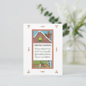 Oude Kerstmis, Kerstman Feestdagenkaart (Staand voorkant)