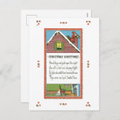 Oude Kerstmis, Kerstman Feestdagenkaart (Voorkant / Achterkant)