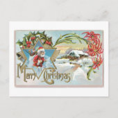 Oude Kerstmis, Kerstman Feestdagenkaart (Voorkant)