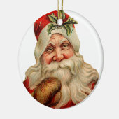 Oude Kerstmis, Kerstman Keramisch Ornament (Links)