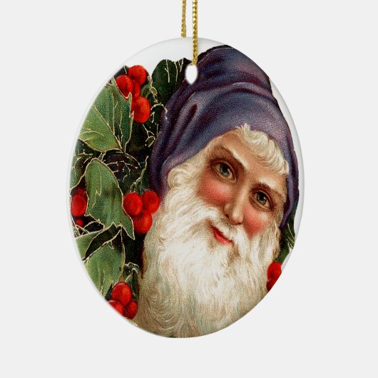 Oude Kerstmis, Kerstman Keramisch Ornament (Rechts)