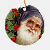 Oude Kerstmis, Kerstman Keramisch Ornament (Voorkant)