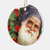 Oude Kerstmis, Kerstman Keramisch Ornament (Links)