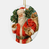 Oude Kerstmis, Kerstman Keramisch Ornament (Rechts)