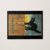 Oude Kerstmis Merry Halloween Kat van Ellen Clapsa Legpuzzel (Horizontaal)