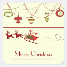 Oude kerstmis met fashioned - Square Sticker