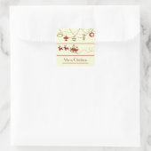 Oude kerstmis met fashioned - Square Sticker (Tas)