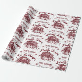 Oude Kerstmis met Hulst Cadeaupapier (Uitgerold)