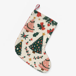 Oude Kerstmis Mistletoe & Strikken Vakantie Kleine Kerstsok
