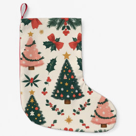 Oude Kerstmis Mistletoe & Strikken Vakantie Kleine Kerstsok