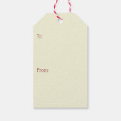 Oude kerstmis op maat cadeaulabel (Achterkant)