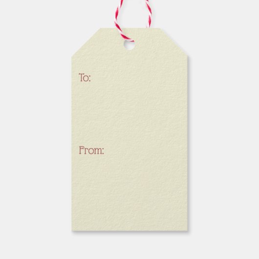 Oude kerstmis op maat cadeaulabel (Achterkant)