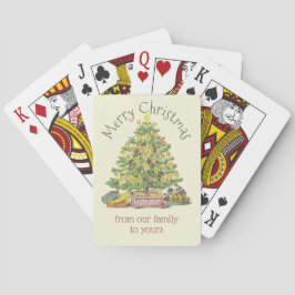 Oude kerstmis op maat pokerkaarten