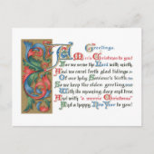 Oude kerstmis, oud type feestdagenkaart (Voorkant)