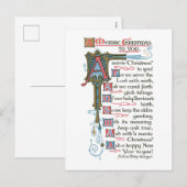 Oude kerstmis, oud type feestdagenkaart (Voorkant / Achterkant)