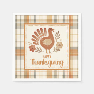 Oude Kerstmis Plaid Thanksgiving Servet