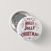 Oude Kerstmis Ronde Button 3,2 Cm (Voorkant /achterkant)