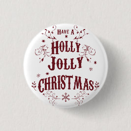 Oude Kerstmis Ronde Button 3,2 Cm