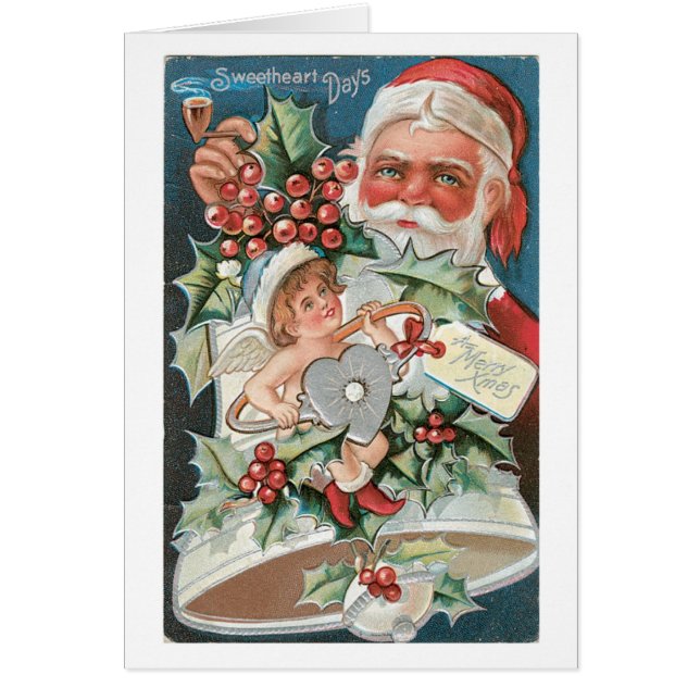 Oude kerstmis, Santa & Angel (Voorkant)