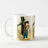 Oude Kerstmis Schattige Halloween Vogelverschrikke Koffiemok (Links)