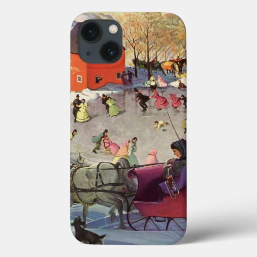 Oude Kerstmis, slee met Liefde en Romantiek Case-Mate iPhone Case (Achterkant)