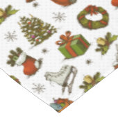 Oude Kerstmis Tafelkleed (Gekanteld)