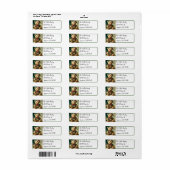 Oude Kerstmis Teddybeer Etiket (Full Sheet)