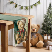 Oude Kerstmis Teddybeer Korte Tafelloper