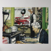  Oude Kerstmis thuis Poster (Voorkant)