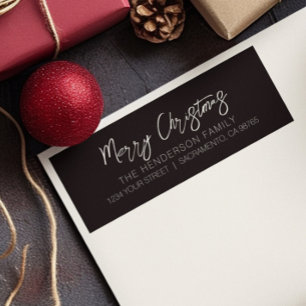 Oude Kerstmis Vakantie Retouradres Etiket