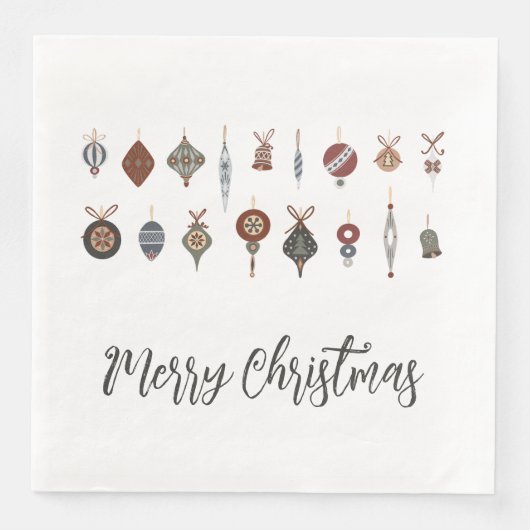 Oude Kerstmis Versieringen Servet (Voorkant)