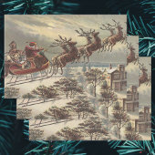 Oude Kerstmis Victoriaanse Kerstman Inpakpapier Vel