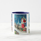 Oude Kerstmis Victoriaanse Kerstman op Schoorsteen Mok (Midden)