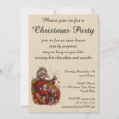 Oude Kerstmis Victoriaanse Kerstman Uitnodiging (Achterkant)