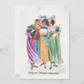 Oude Kerstmis Vrouw Dame Feestdagenkaart (Voorkant)