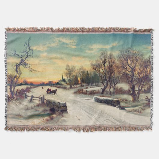 Oude Kerstmorgen ca. 1880 door W. C. Bauer Deken (Voorkant)