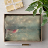Oude kerstmuis in hoed decoupage tissuepapier (Geschenk)