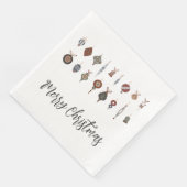 Oude kerstornamenten met Kerstmis Servet (Hoek)