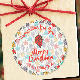 Oude Kerstornamenten Thuisgemaakte Eten Kerstbakke Ronde Sticker