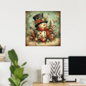 Oude kerstposter poster (Thuiskantoor)