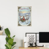 Oude kerstposter poster (Thuiskantoor)