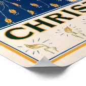 Oude kerstposter poster (Hoek)