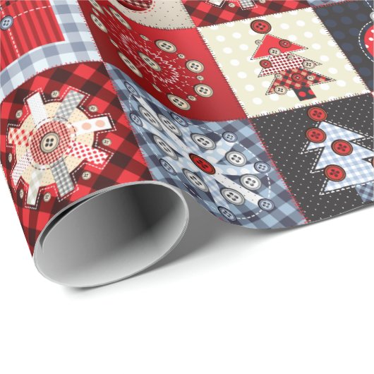 Oude kerstquilt met fashioned cadeaupapier (Rol Hoek)