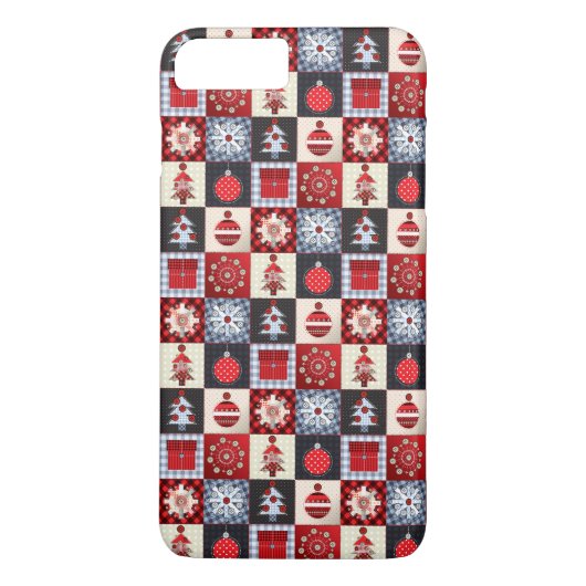 Oude kerstquilt met fashioned Case-Mate iPhone case (Achterkant)