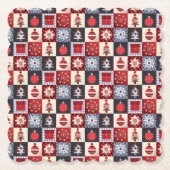 Oude kerstquilt met fashioned kartonnen onderzetters (Voorkant)