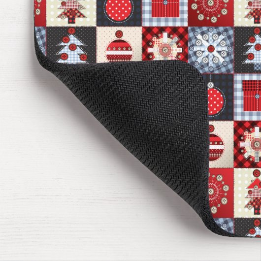 Oude kerstquilt met fashioned muismat (Hoek)