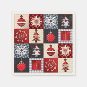 Oude kerstquilt met fashioned servet