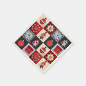 Oude kerstquilt met fashioned servet (Hoek)