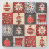 Oude kerstquilt met fashioned stenen onderzetter (Voorkant)