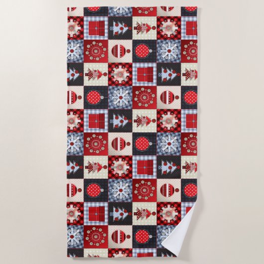 Oude kerstquilt met fashioned strandlaken (Voorkant)